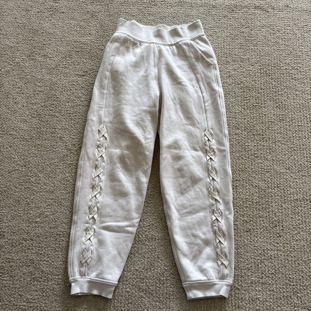 Lululemon Fleece Jogger Sweatpants Scuba High-Rise Lattice Womens 26 Size 26